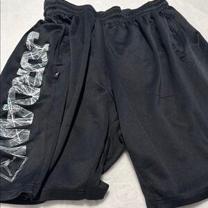 Nike Black Athletic Shorts with Graphic Design